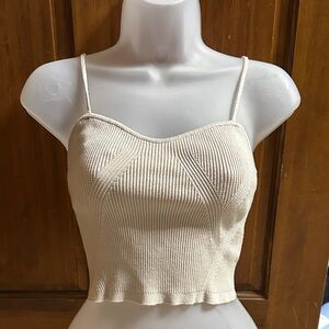 H&M Beige Ribbed Camisole